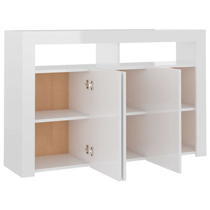 Modern Sideboard with LED Lighting Glossy White 1804343 